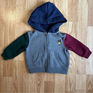 Ralph Lauren baby boy 6 months jacket hood grey full zip up pockets long sleeve
